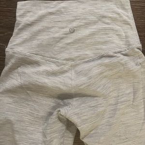 Stone/white align leggings